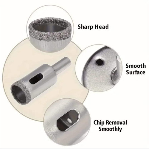 Hole saw set 15 pieces new with diamond coating