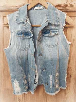 Jean jacket used for girls age 11-12 turquoise