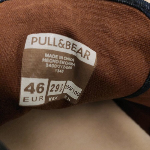 Pull&Bear canvas shoes like new, tropical pattern blue and beige