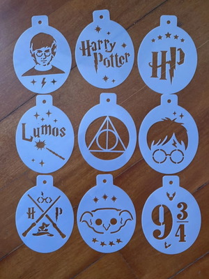 Harry Potter Stencils set of 9 new for crafts and decor