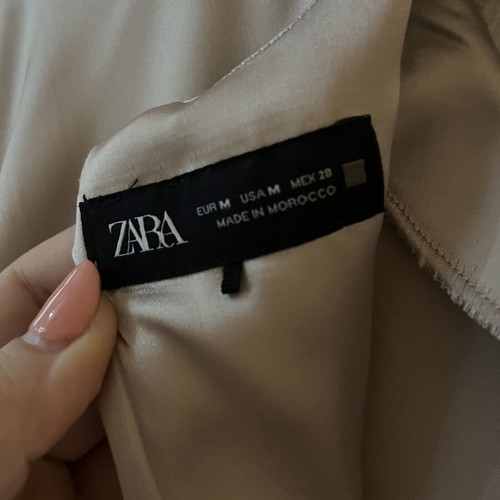 Zara satin dress medium beige like new