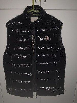 Moncler αμάνικο puffer vest, μαύρο, μέγεθος M