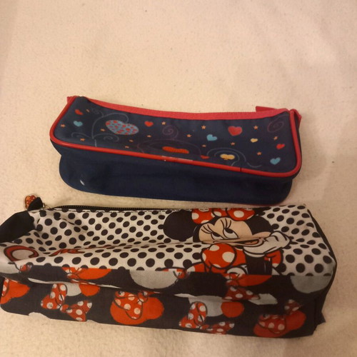 School pencil cases used, pack of 2 pieces