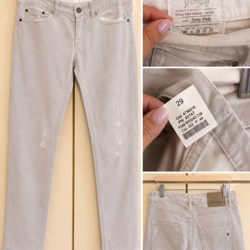 Dondup women's jeans with distressed details, light grey