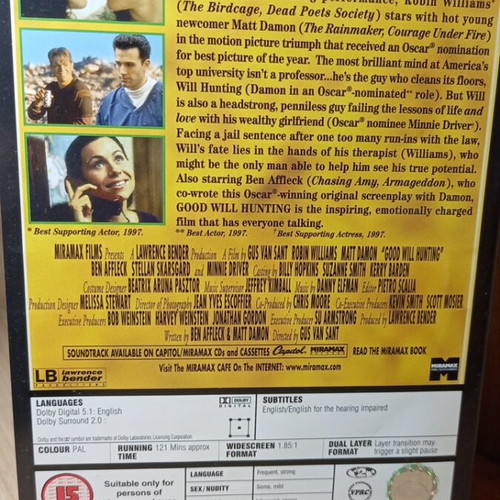 Good Will Hunting DVD like new with English subtitles