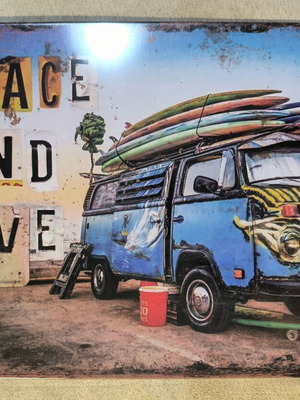 Decorative metal sign "Peace and love" new