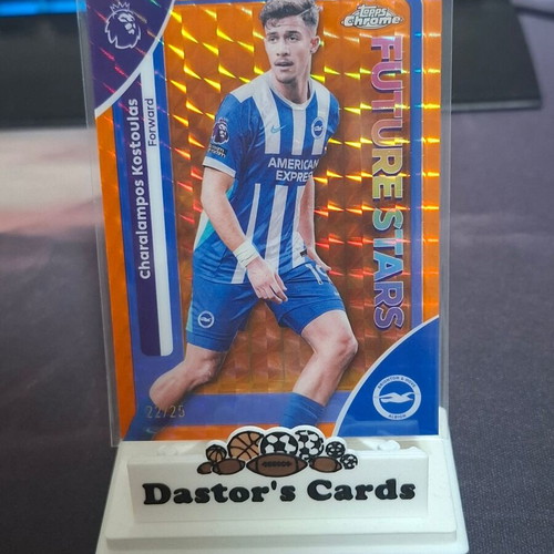 2025-26 Topps Chrome Premier League Charalampos Kostoulas Orange Card new