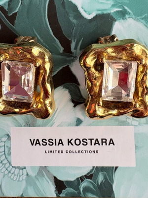 Обеци Vassia Kostara златисти нови