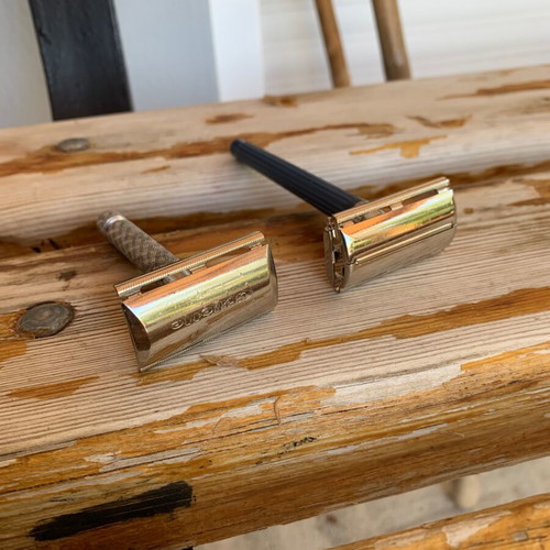 Gillette G1000 and Gillette Tech Aluminum vintage razors set