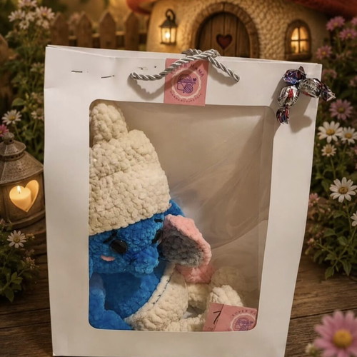 Smurfs handmade crocheted Melenios toy new
