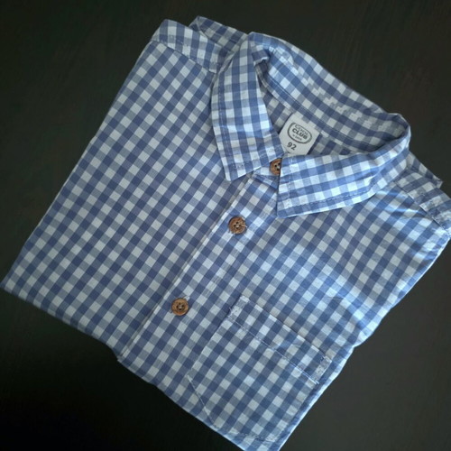 Cool Club Kids' Shirt New Blue Gingham Size 92
