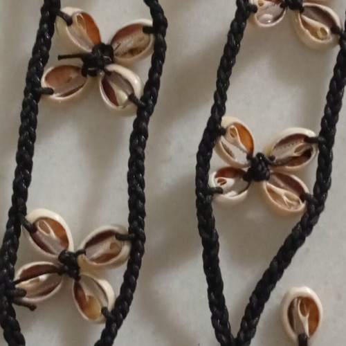 Handmade boho belt with real shells macrame style, like new