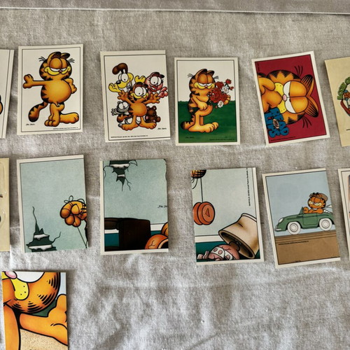 Panini Garfield stickers from the 90s, like new, set of 34