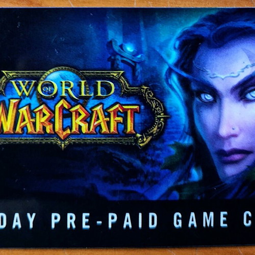 World of Warcraft prepaid game card used
