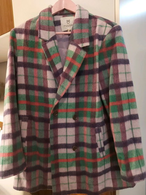 Moutaki checked jacket like new, thin wool, multicolor