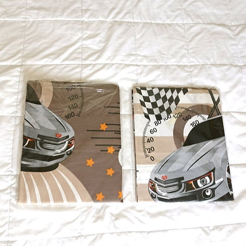 Single bed sheet set new 100% cotton with car figures and 1 pillowcase
