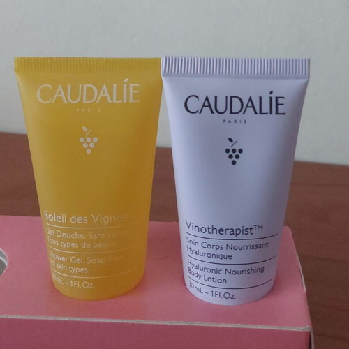 Caudalie Paris shower gel and body lotion closed like new