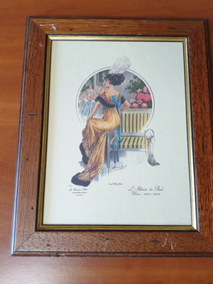 Art Nouveau Edwardian Era 1911 Print used