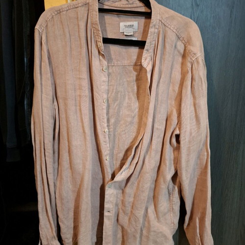 Pull & Bear light pink linen shirt like new