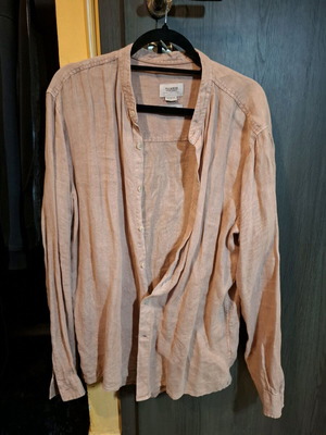 Pull & Bear light pink linen shirt like new