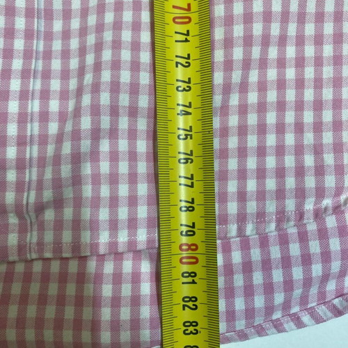 Ralph Lauren Oxford shirt XL, pink and white checked, short sleeve, colored pony