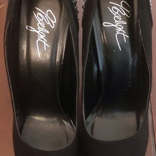 High-heeled shoes with rhinestones like new, size 40, black