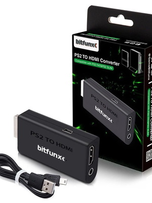 Bitfunx PS2 to HDMI Converter нов, адаптер за видео и аудио