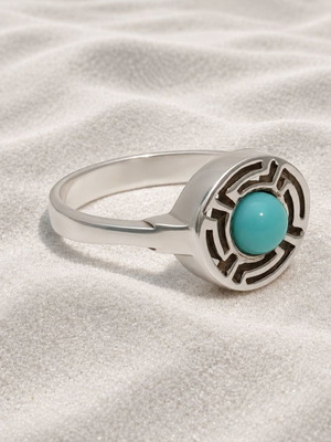 Handmade Gianniotiko ring silver 925 with turquoise stone new
