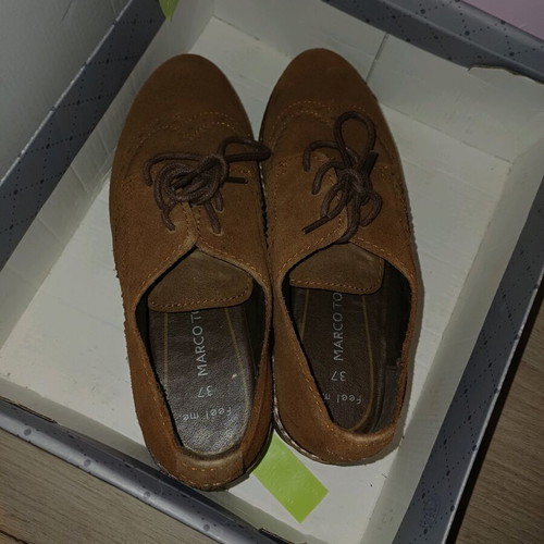 Marco Tozzi women's suede Oxford shoes like new, size 37