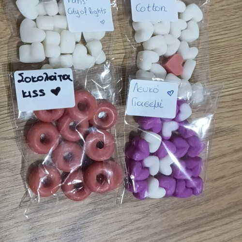Wax melts from 100% plant wax like new, 4 bags of 20g each