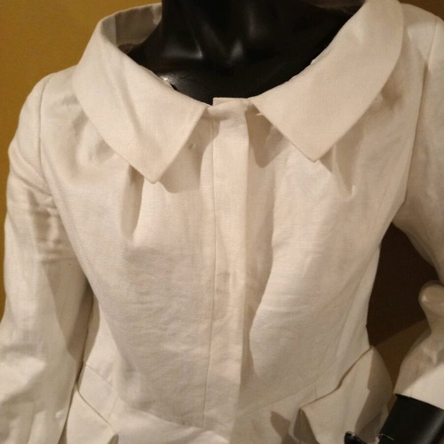 MNG Suit Vintage jacket 100% linen new, size 42, white