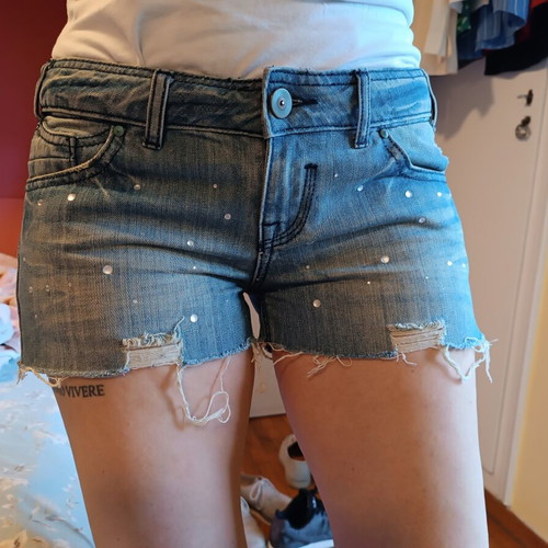 Bershka Denim Shorts like new, low waist, blue, size 38