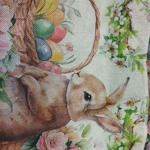 Easter placemats new, set of 4 canvas with bunny and basket design