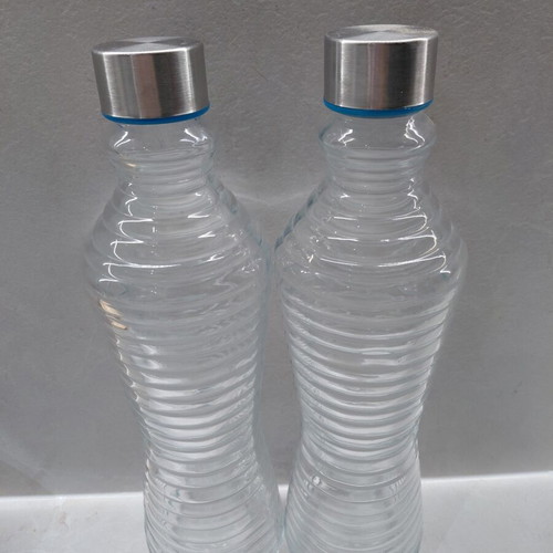 Glass water bottles pack of 2, 1 liter, like new