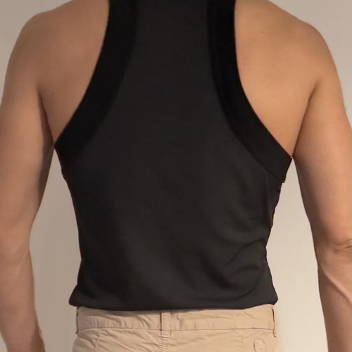 Men's Sleeveless Shirt black, size M, new