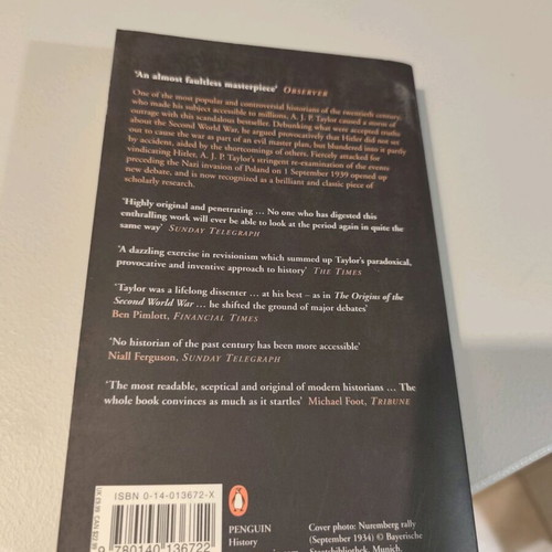 Historical English Book The Origins of the Second World War like new