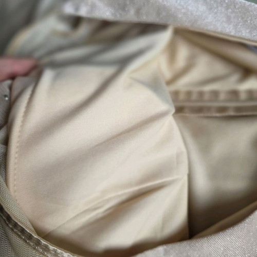 Dress with lining beige, like new, size L
