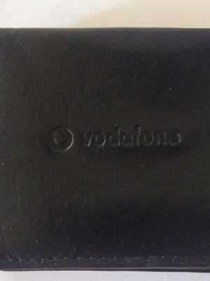 M+K leather coin wallet black like new Vodafone