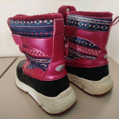 Girls' snow boots like new, size 33, pink
