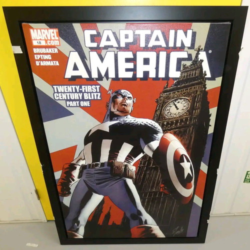 Captain America #18 Collectible Canvas with Stan Lee Signature new