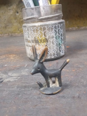Decorative animal miniature used, copper or bronze
