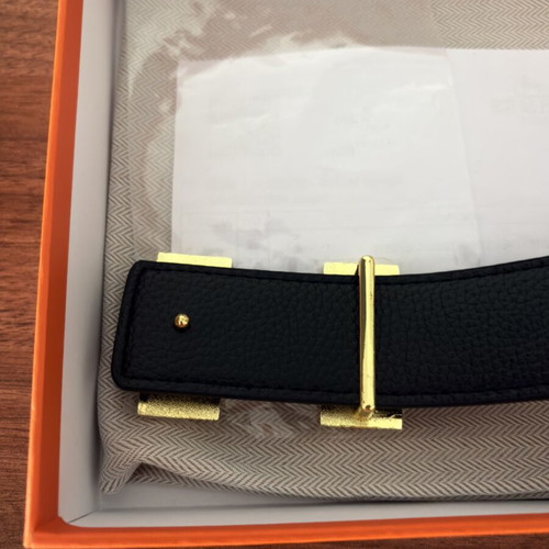 Hermes belt, black and gold, size 110cm