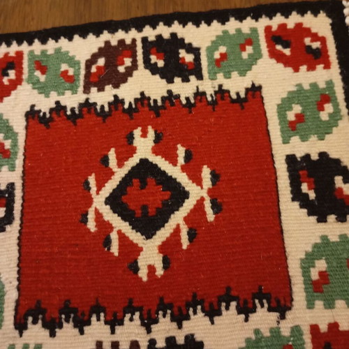 Vintage Kilim Table Linens Set of 3 in Like New Condition