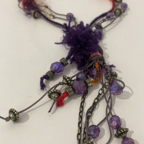 Handmade purple necklace like new