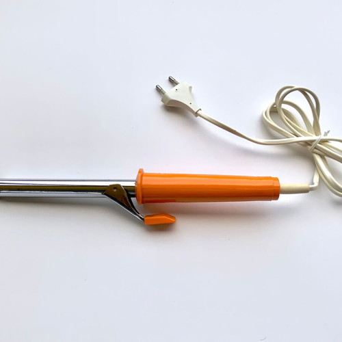 Hair Curling Iron Retro used, orange 1970s ABC