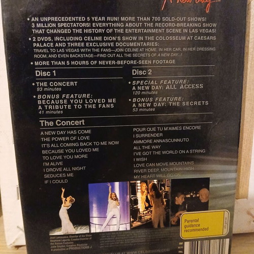 Celine Dion Live in Las Vegas DVD used, documentary with subtitles