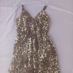 Short brown leopard print combishort