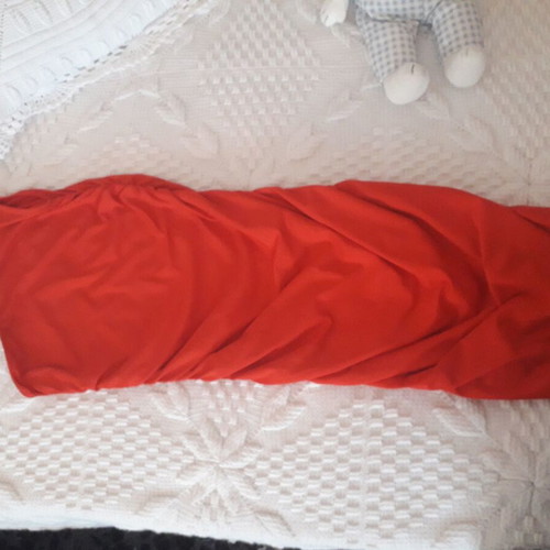 Dress new red elastic one-shoulder with side elastics