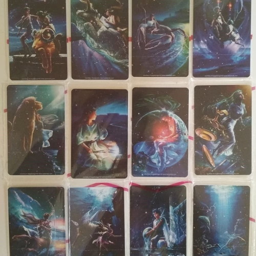 Parthenon Zodiac Collectible Cards 12 Cards with Folder like new