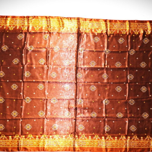 Silk Scarf 100% Original Brown Pareo 1.80x1.10m